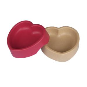 China Heart Shaped Dog And Cat Bowls Cute Unbreakable Durable Pet Bowl 200g Weight factory