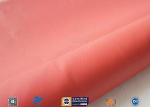 China Red 0.45mm 580g Silicone Coated Fiberglass Fabric For Thermal Insulation Jacket factory