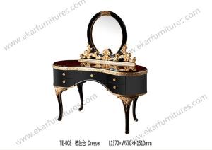 China Antique dresser luxury european vanity dresser with mirror TE-008 factory
