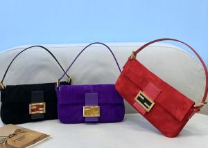 China Classic Single Strap Shoulder Bag Pure Color Underarm Bag Baguette Bag factory