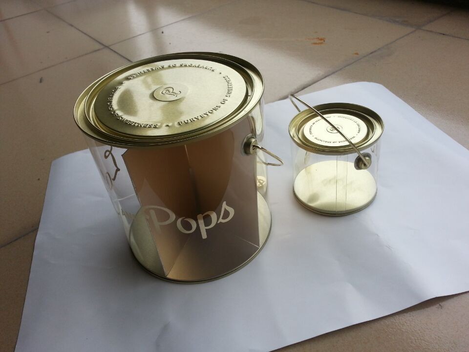Transparent Printed Window Food Grade Tin Containers Cymk Printing