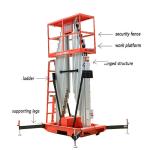 Hydraulic Double Mast Vertical Lift Mobile Portable Aluminum Outdoor