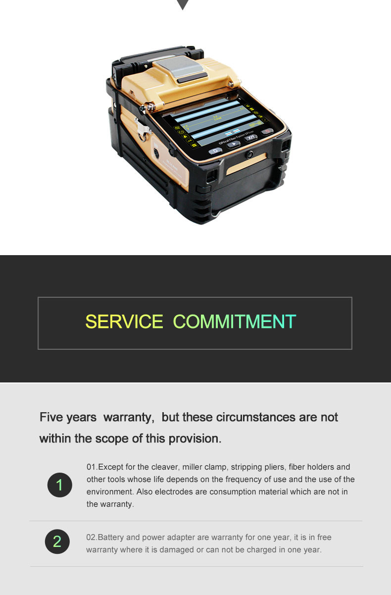 7800mAh Fusion Splicing Machine , Automatic Fiber Optic Fusion Splicer