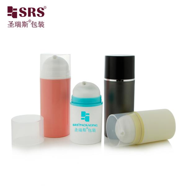 Round Customize Injection PCR Recycled Eco-friendly Material Empty Airless Foundation Bottle