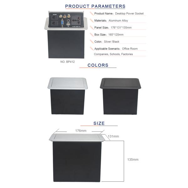 Office furniture desk recessed power socket with universal power