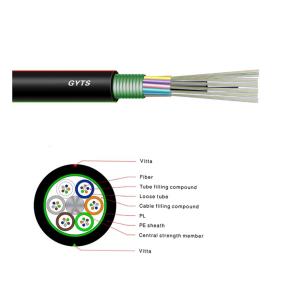 China G657A2 Single Mode Armored Outdoor Fiber Optic Cable Underground Use factory