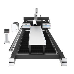 China Metal Cutting H Beam Laser Cutting Machine With 12KW Laser Power And Ec-Ophit Laser Head factory