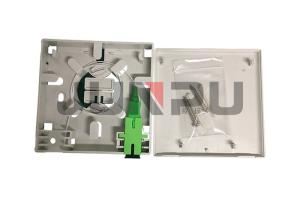 China 2 Port FTTH Fiber Optic Termination Box With SC LC Fiber Pigtails And Fiber Adapters factory