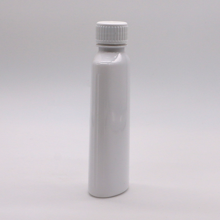 Customized Printing PET Mouthwash Bottle 200mL with White Cap and Printed Cap