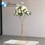 160CM wedding standing flower arrangements square gold black white