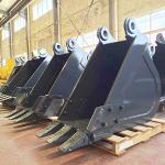 Customized Q355B MN Orange Yellow Clear Bucket For Excavator