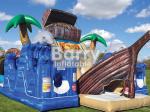 Treasure Island Inflatable Obstacle Courses Jungle Pirate Ship Inflatable