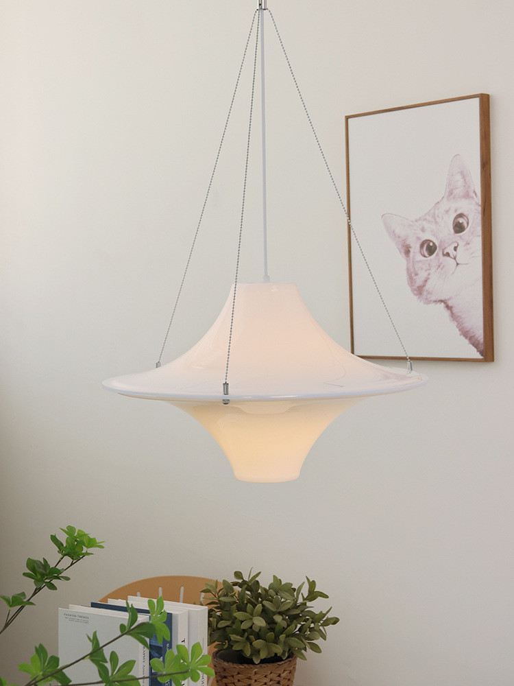 Italian Cream Style LED Pendant Light Designer Dining Simple Acrylic Flying Saucer Replic Lamp(WH-AP-596)