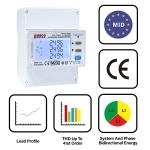 MID approved EM4372 3*230/400V 3*240/415V 5 65 A three phase solar energy