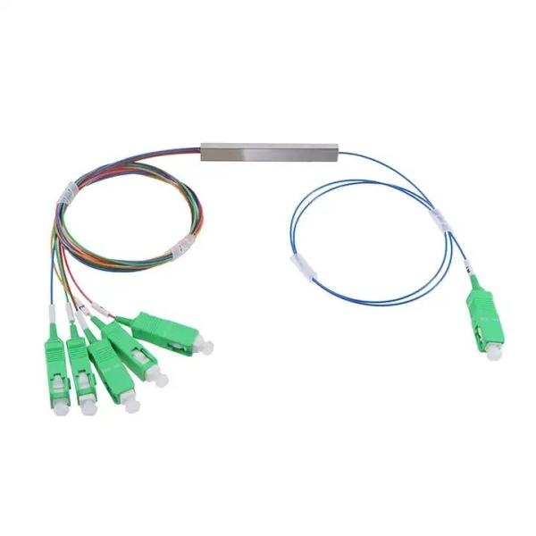 FTTH Fiber Optic Equipment 1x5 PLC Splitter with Operating Wavelength 1260