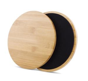 China Wholesale New Arrival Bamboo Strength Exercising Wooden Sliding Core Discs For Ab Training factory
