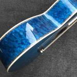 Custom OM Body Acoustic Electric Guitar Real Abalone Inlays Ebony Fingerboard