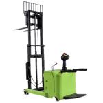 Stand Type Electric Reach Forklift 1000kg Load With PU Wheel