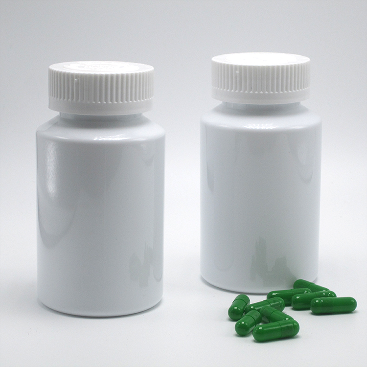 150ml PET White Plastic Medicine Bottle with Child Resistant Cap for Pill Supplement