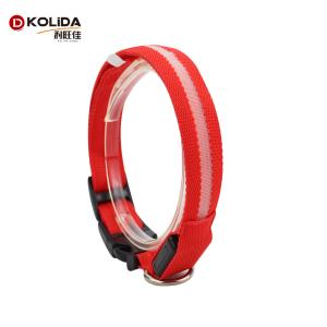 China Christmas Polyser Dog Led Collars / LED Flashing Pet Collar For Dogs And Cats factory