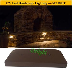 China LED Under Cap Retaining Wall Landscape Light Kits, Brick Stone LED Retaining Wall Lights factory