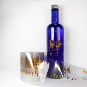 Waterproof Wine Sticker Labels Transparent Gold Foil Personalized Round Stickers