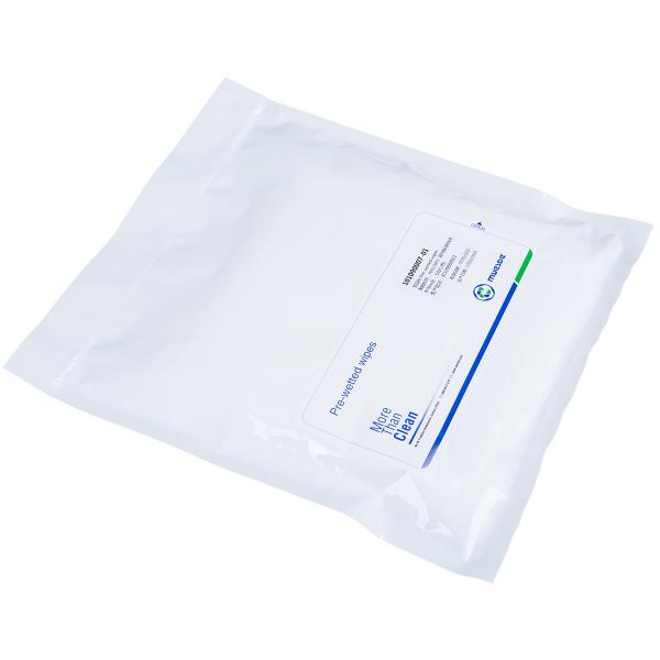 Laser Sealed Pre Saturated Wipes 9 Inch Polyester Knit IPA Cleaning For
