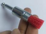 Hex Shank 25mm Diameter Red Color Nylon Bristle Pilot Bonding End Brush for