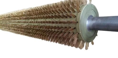 Industrial Custom Size Copper Wire / Brass Steel Wire Bristles Cylinder Brush