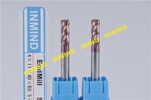 China 8 mm Dia R0.5 Corner Rounder Tool 2 / 4 Flute , HRC55 , SiN / AlTiN Coating factory