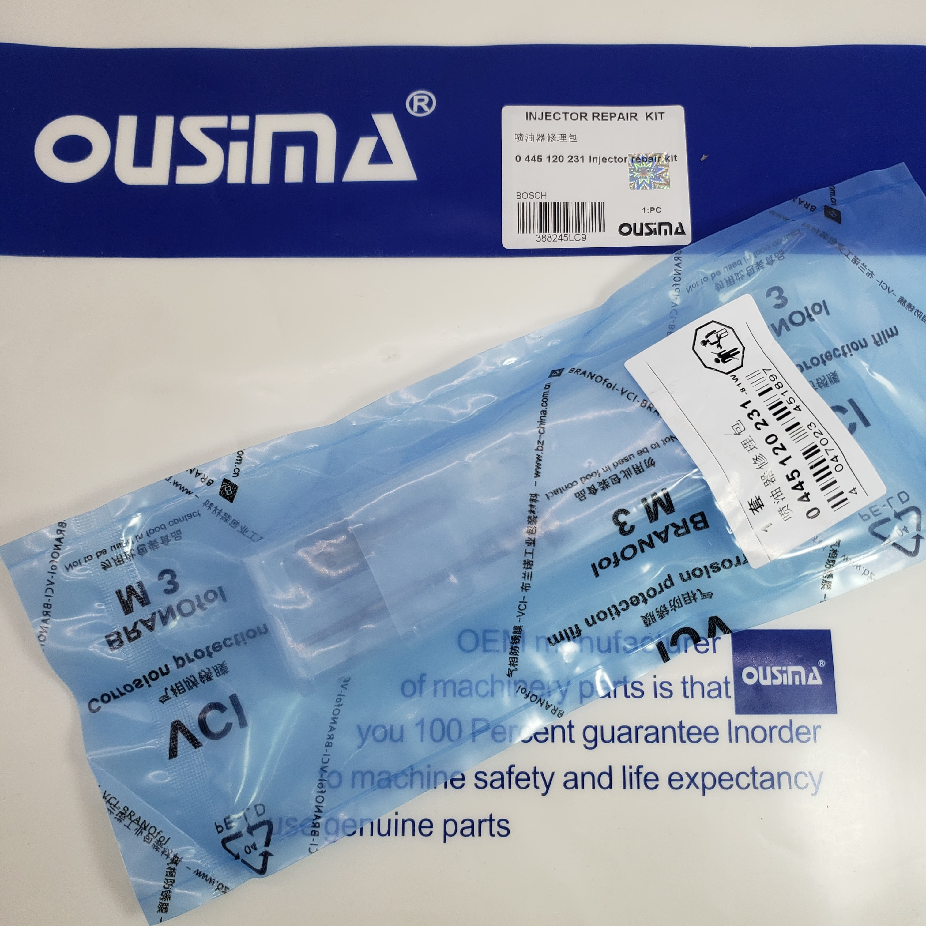 0 445 120 231 Common Rail Injector Repair Kit For KOMATSU BOSCH