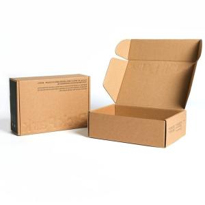 China CMYK 4 Color Offest Printing Brown Craft Paper Box for Food Packaging Custom Logo factory