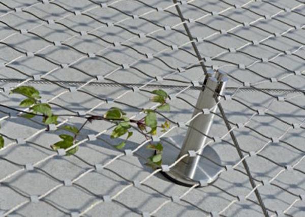 Stainless Steel Rope Mesh / Plant Trellis Or Construction Building Facade Safety