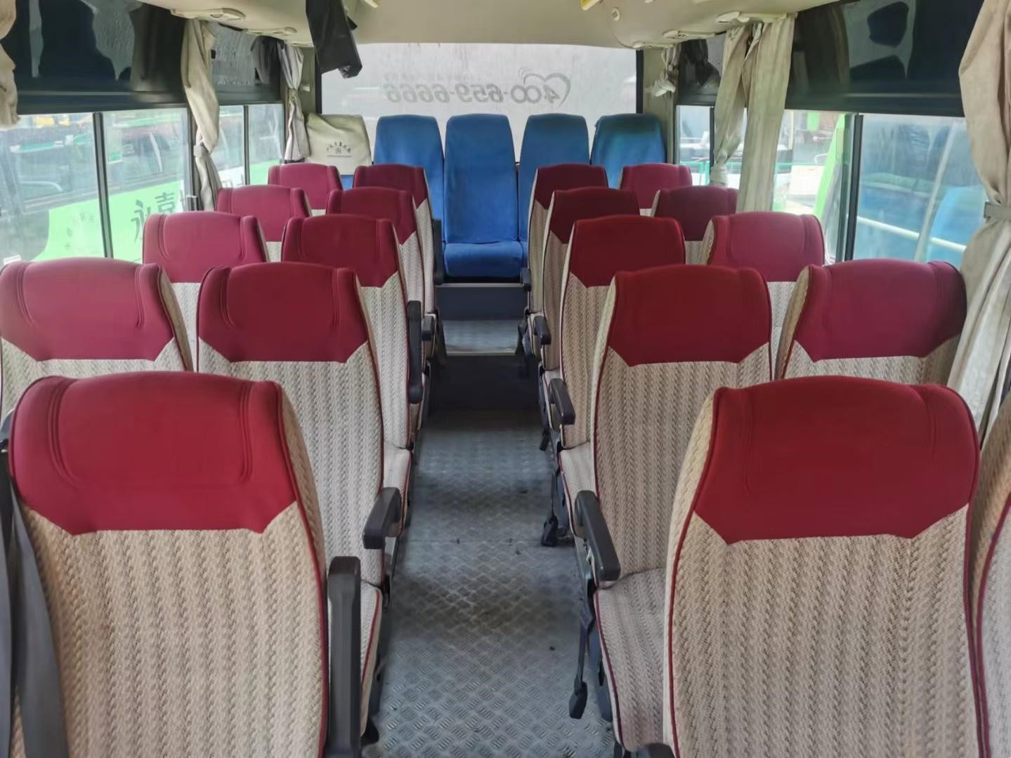Second Hand Bus Yutong Zk6752d Mini Van Front Engine Bus 140hp Highway Bus