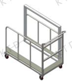 Vertical Trolleybus Industrial Trolley With Aluminum Tube Zero Electrolytic