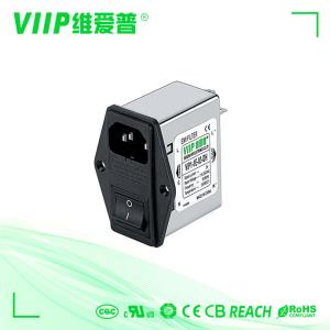 China Panel Mount Fused Power Line IEC EMI Filter AC 250V 10A factory