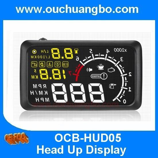 Ouchuangbo 5.5 inch car HUD OBD head up display speed water temperature rotate
