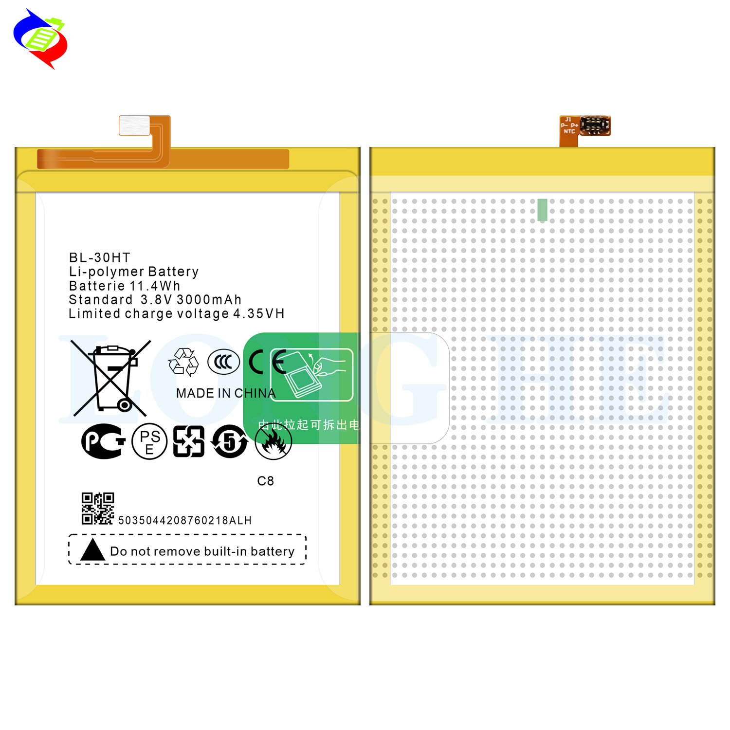 Mobile Phone BL-30HT Battery Replacement for Tecno C8 3.8V 3000mAh High Capacity