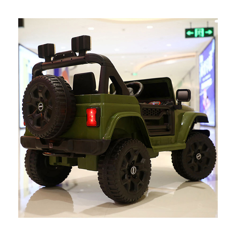 Red 12v 4 Wheel Light Electric 2 Seater Remote Control Rechargeable Toy Car For Kids