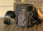 Cylinder Iridescent Expandable Crossbody Bag 3D Effect Printing