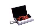 Slim Metal And PU Snap Closure Card Holder Organizer