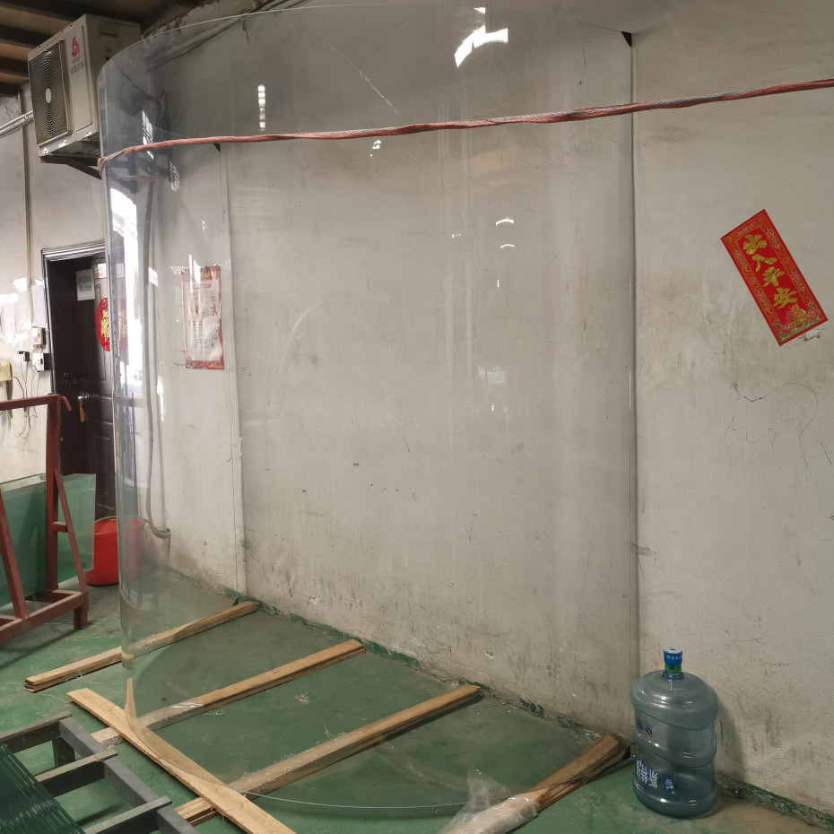 Huge Curved Tempered Glass Heat Strengthened For Building