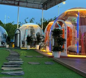 China Full House Monolithic Prefab Hotel Dome Tent Prefabricated Bubble Houses for Comfortable Home Living factory