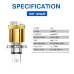 Motorcycle LED Headlight H4 HS1 H6 Ba20D Dual Color White Yellow True High Low