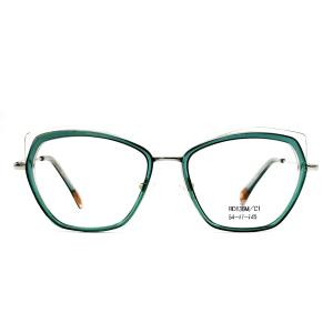 China BD136M Customized Vintage Square Glasses Acetate Metal Frames For Women factory
