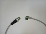 7000-40641-2300100 MURR M12 MALE 0° / M8 FEMALE 90° A-COD LED PUR 3X0.25 1M