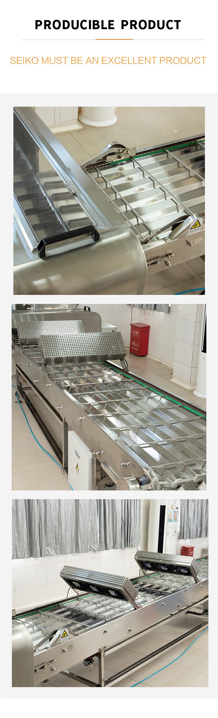 Fully Automatic Marshalling Cooling Conveyor Stainless Steel Material