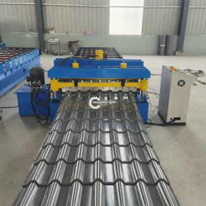 China Plc Speed 4-6m/Min Roof Tile Roll Forming Machine factory