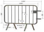 Hot sale road safety metal pedestrian used crowd control barrier