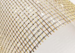 China Weave 0.5mm Decorative Copper Mesh Architectural Wall Cladding Laminated Glass Art factory